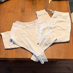 Stars Above Light Gray Womens Jogger and Crew Neck Set